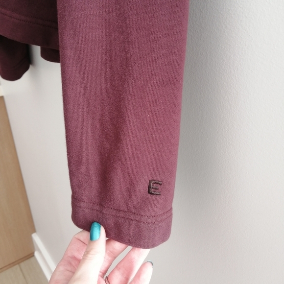 Everlane Cowl Neck Boxy Sweatshirt Burgundy Small - Picture 8 of 16